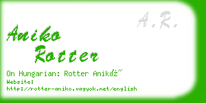 aniko rotter business card